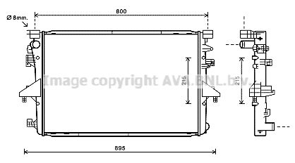 AVA QUALITY COOLING Радиатор, охлаждение двигателя VW2317